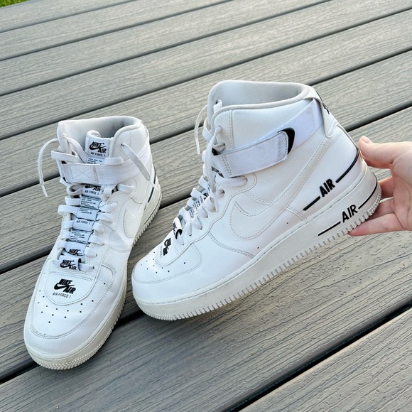 nike air force overbranded white